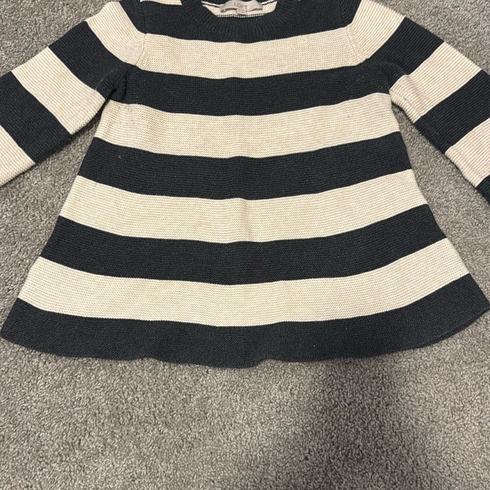 Striped Kids Shirt - Black and Cream